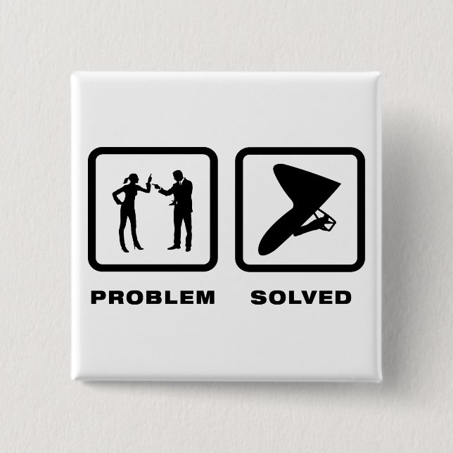 Badge Carré 5 Cm Glissement de coup (Devant)