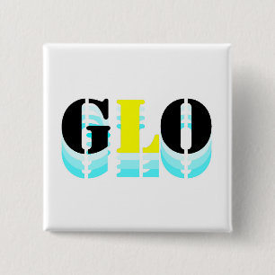 Badge Carré 5 Cm GLO croissant