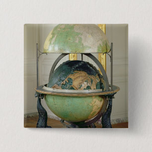 Badge Carré 5 Cm Globe terrestre et céleste