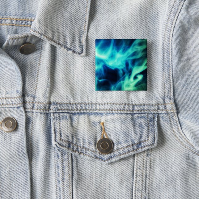 Badge Carré 5 Cm Glow Bomb (En situation)