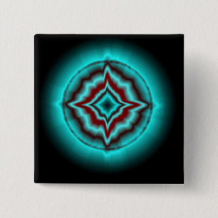 Badge Carré 5 Cm Glückssterne auf schwarz