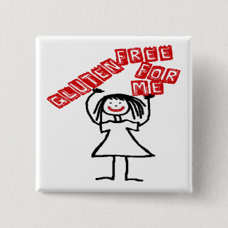 Badge Carré 5 Cm Gluten Gratuit pour moi Carton