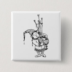 Badge Carré 5 Cm Gnome et ses tuyaux