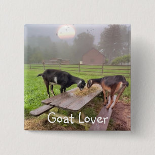 Badge Carré 5 Cm Goat Lover
