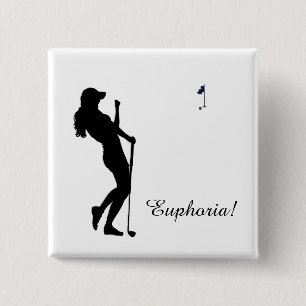 Badge Carré 5 Cm Golfeuse personnelle