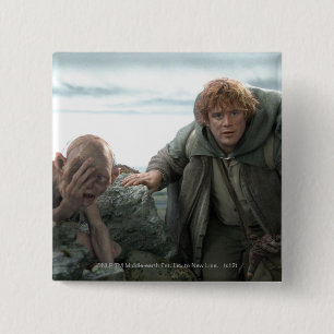 Badge Carré 5 Cm GOLLUM™ et Samwise