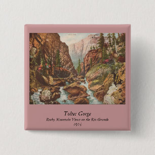 Badge Carré 5 Cm Gorge de Toltec