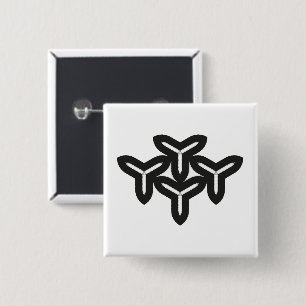 Badge Carré 5 Cm Gothic Blades Button