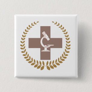 Badge Carré 5 Cm Goupille Biomédecine