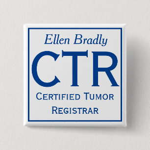 Badge Carré 5 Cm Goupille de CTR avec votre nom