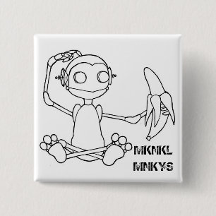 Badge Carré 5 Cm Goupille de MKNKL MNKYS