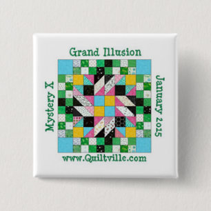 Badge Carré 5 Cm Goupille grande d'illusion
