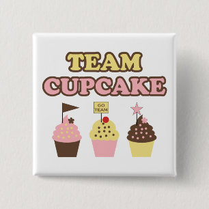 Badge Carré 5 Cm Goupille mignonne de petit gâteau d'équipe