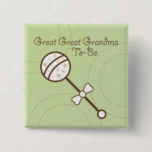 Badge Carré 5 Cm Goupilles de baby shower