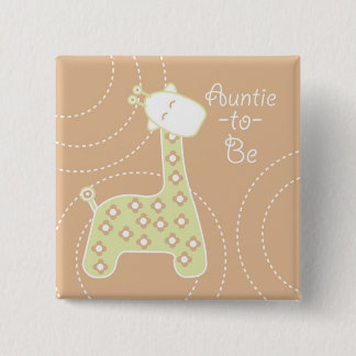 Badge Carré 5 Cm Goupilles de baby shower