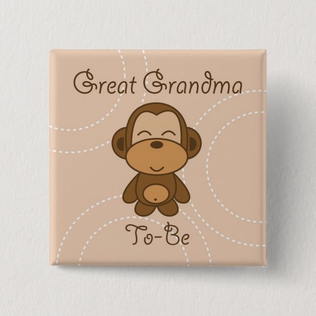 Badge Carré 5 Cm Goupilles de baby shower (Devant)