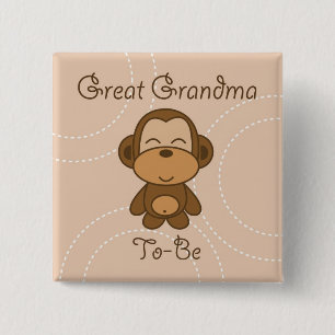 Badge Carré 5 Cm Goupilles de baby shower