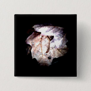 Badge Carré 5 Cm Gouttes de pluie d'automne 1 bouton