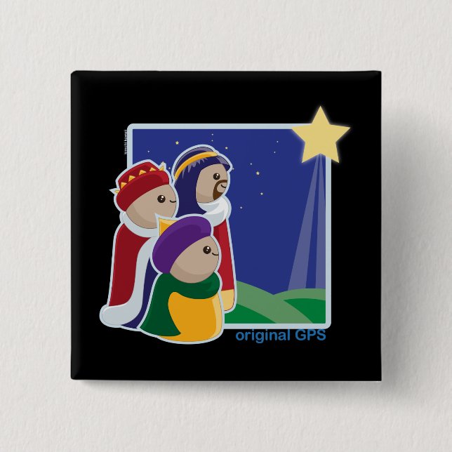 Badge Carré 5 Cm GPS original (Devant)