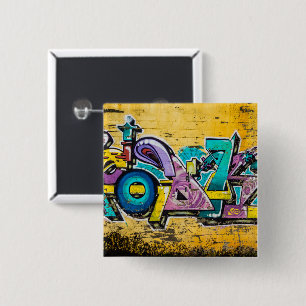 Badge Carré 5 Cm Graffiti, Grundarfjordur, Islande
