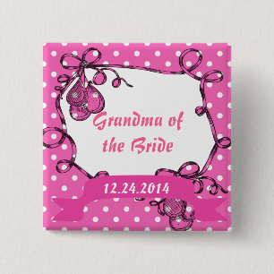 Badge Carré 5 Cm grand-mère du mariage de la mariée