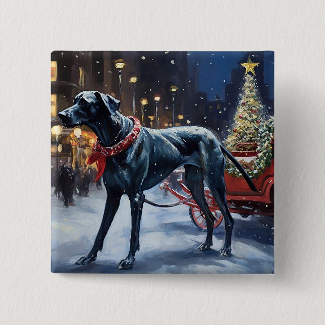 Badge Carré 5 Cm Grande saison de Noël Dane (Devant)