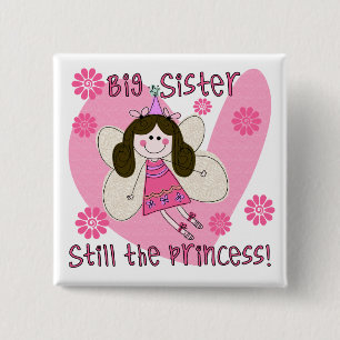 Badge Carré 5 Cm Grande soeur encore la princesse