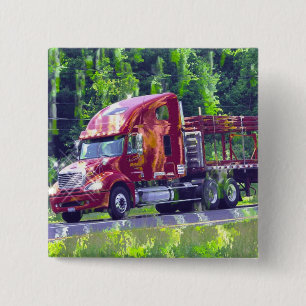 Badge Carré 5 Cm GRANDS CAMIONS et CAMIONS d'INSTALLATION pour des 
