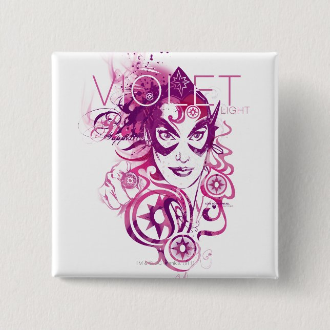 Badge Carré 5 Cm Graphique 3 de saphir d'étoile (Devant)