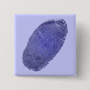 Badge Carré 5 Cm Graphique d'empreinte digitale