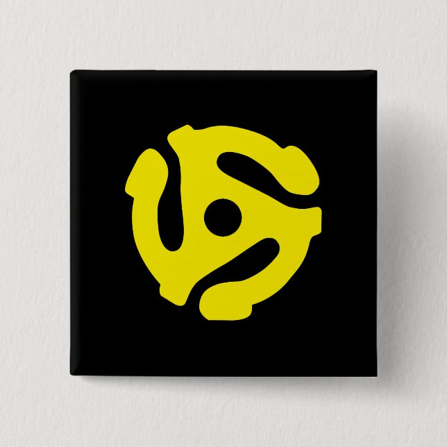 Badge Carré 5 Cm Graphique d'espaceur Jaune 45 (Devant)