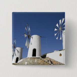 Badge Carré 5 Cm GRÈCE, CRÈTE, province d'Iraklio, Ano Kera :