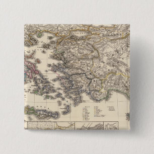 Badge Carré 5 Cm Grecia temporis migrationis doricae