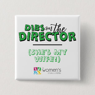 Badge Carré 5 Cm Green Dibs sur le directeur