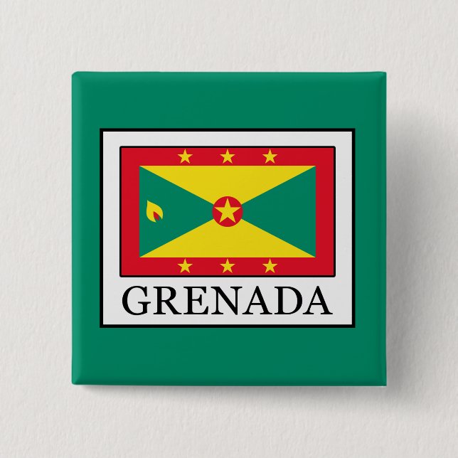 Badge Carré 5 Cm Grenade (Devant)