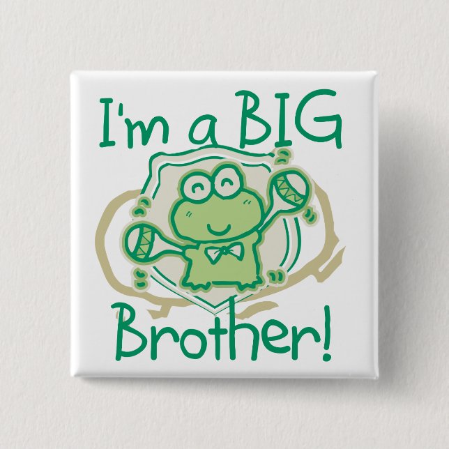 Badge Carré 5 Cm Grenouille Big Brother (Devant)