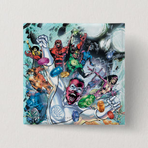 Badge Carré 5 Cm Groupe de Corp. avec des anneaux