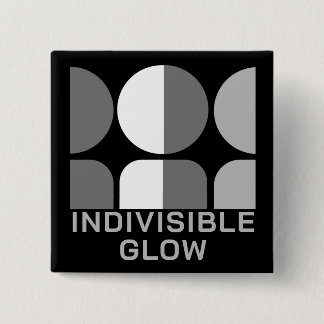 Badge Carré 5 Cm Groupe GLOBE indivisible Gris