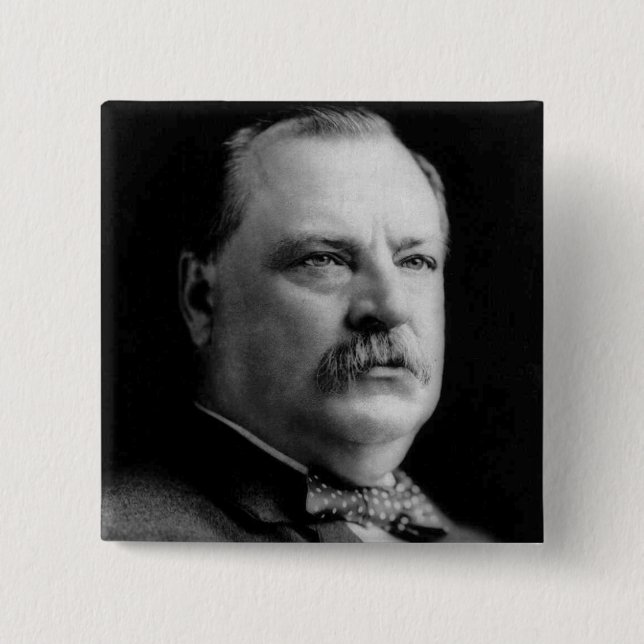 Badge Carré 5 Cm Grover Cleveland (Devant)