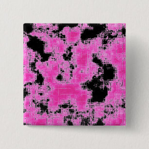 Badge Carré 5 Cm Grunge rose