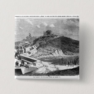 Badge Carré 5 Cm Guerre des duchés, fortifications danoises