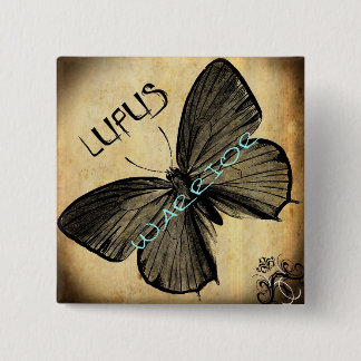 Badge Carré 5 Cm guerrier de lupus