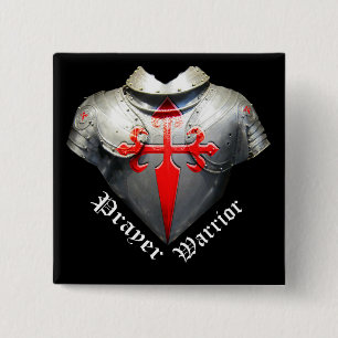 Badge Carré 5 Cm Guerrier de prière