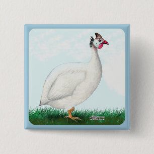 Badge Carré 5 Cm Guinée blanche