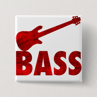 Badge Carré 5 Cm Guitare basse