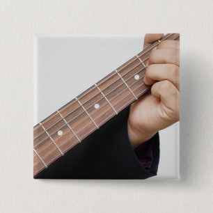 Badge Carré 5 Cm Guitare cool