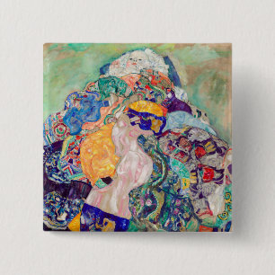 Badge Carré 5 Cm Gustav Klimt - Bébé / Berceau