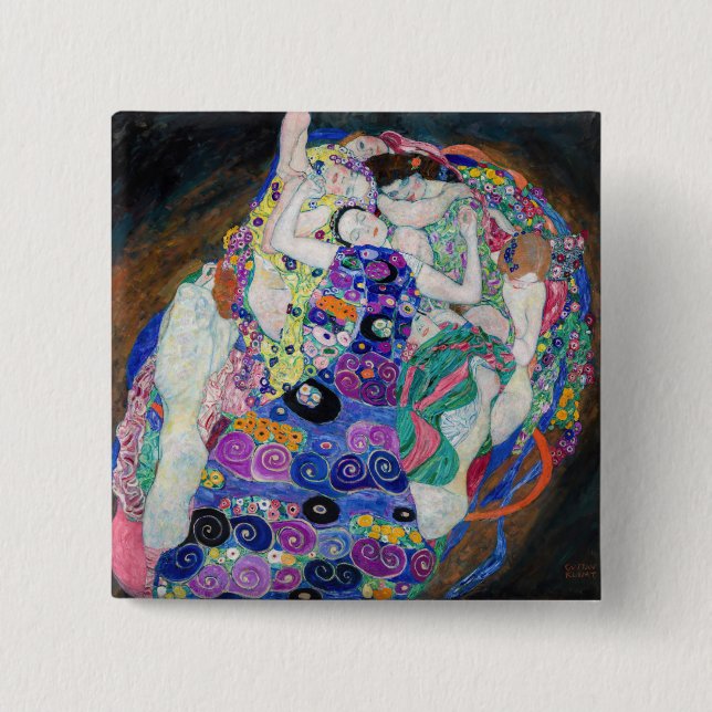 Badge Carré 5 Cm Gustav Klimt - La Vierge (Devant)