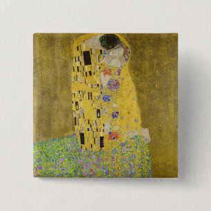 Badge Carré 5 Cm Gustav Klimt - Le Baiser
