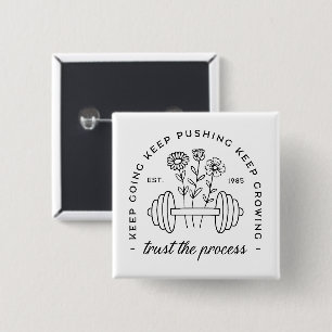 Badge Carré 5 Cm Gym girl esthétique citations de motivation